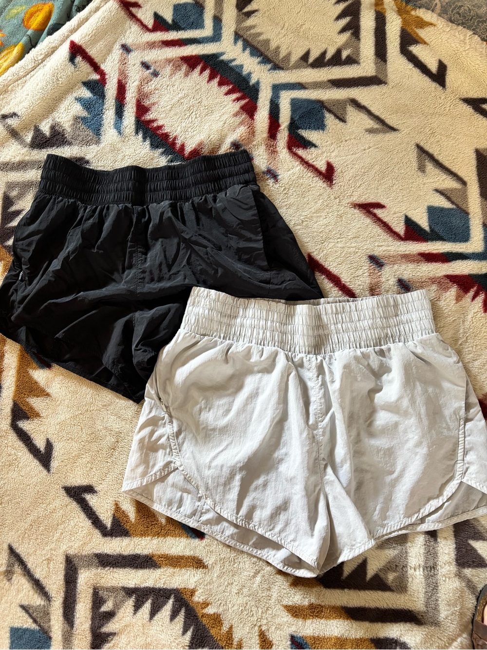 all in motion Women’s Athletic Shorts in Black and Off white